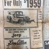 1961 Jeep CJ3B News Paper Ad