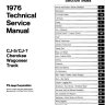 1976 Complete Technical Service Manual - CJ5 CJ7 Cherokee Wagoneer Truck