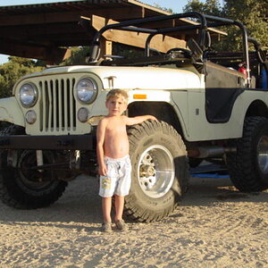 John And Jeep At Hungry Valley
