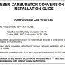 Weber Conversion Kit Install Guide Part # WK551 / WK551-38
